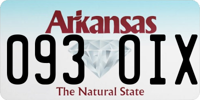 AR license plate 093OIX