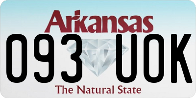 AR license plate 093UOK