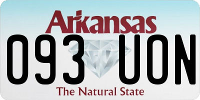 AR license plate 093UON