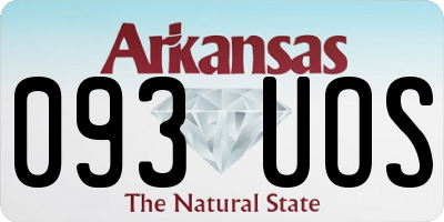 AR license plate 093UOS