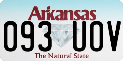 AR license plate 093UOV