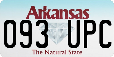 AR license plate 093UPC