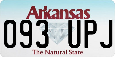 AR license plate 093UPJ