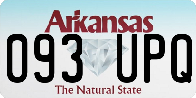 AR license plate 093UPQ