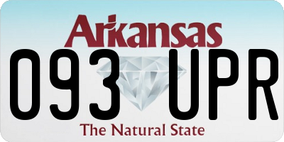 AR license plate 093UPR