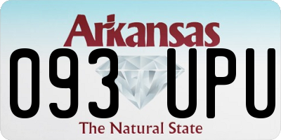 AR license plate 093UPU