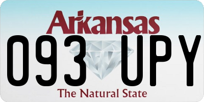 AR license plate 093UPY