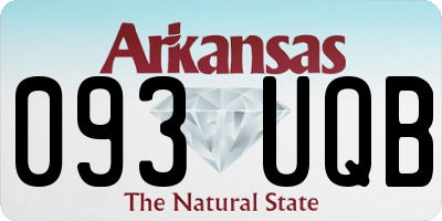 AR license plate 093UQB