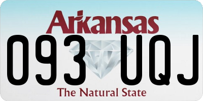 AR license plate 093UQJ