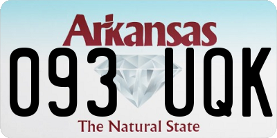 AR license plate 093UQK