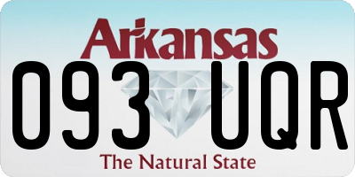 AR license plate 093UQR
