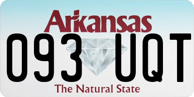 AR license plate 093UQT