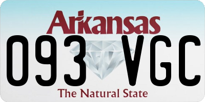 AR license plate 093VGC