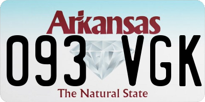 AR license plate 093VGK