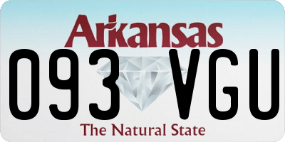AR license plate 093VGU