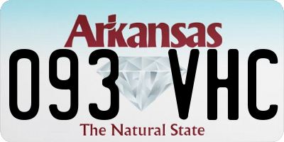 AR license plate 093VHC