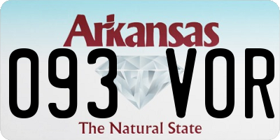AR license plate 093VOR
