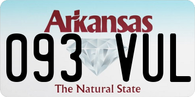 AR license plate 093VUL