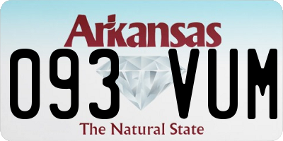 AR license plate 093VUM