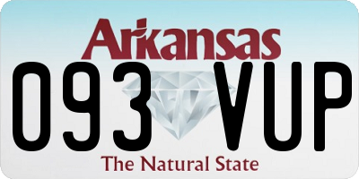 AR license plate 093VUP