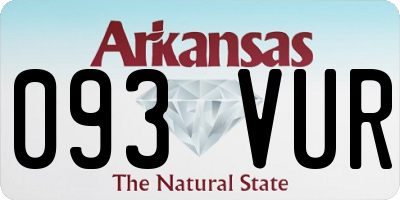 AR license plate 093VUR