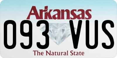 AR license plate 093VUS