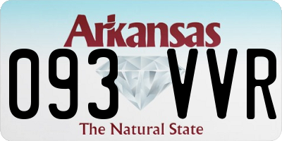 AR license plate 093VVR
