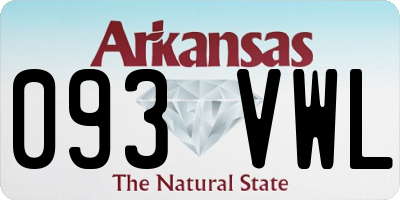 AR license plate 093VWL