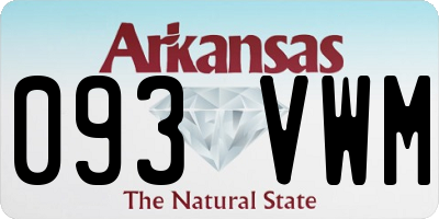 AR license plate 093VWM