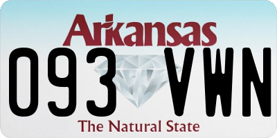 AR license plate 093VWN