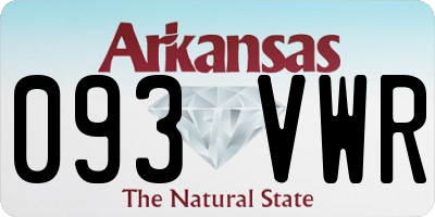 AR license plate 093VWR