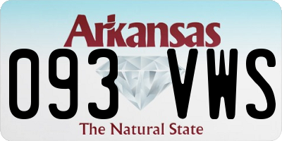 AR license plate 093VWS