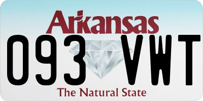AR license plate 093VWT