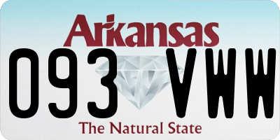 AR license plate 093VWW
