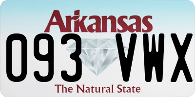 AR license plate 093VWX