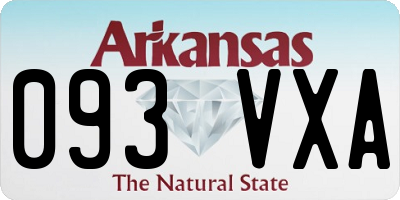 AR license plate 093VXA