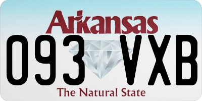 AR license plate 093VXB