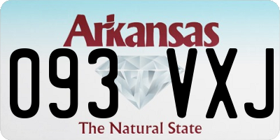 AR license plate 093VXJ