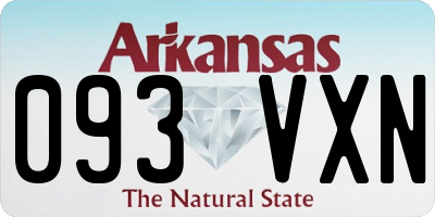 AR license plate 093VXN