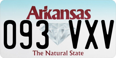 AR license plate 093VXV