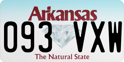 AR license plate 093VXW