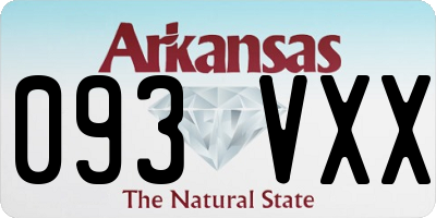 AR license plate 093VXX