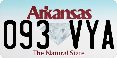 AR license plate 093VYA