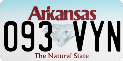 AR license plate 093VYN