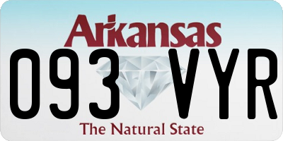 AR license plate 093VYR