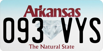 AR license plate 093VYS