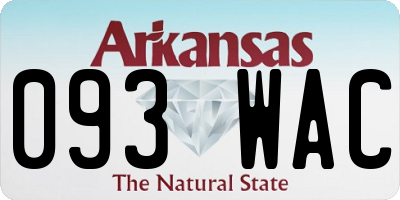 AR license plate 093WAC