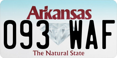 AR license plate 093WAF