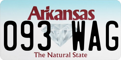 AR license plate 093WAG