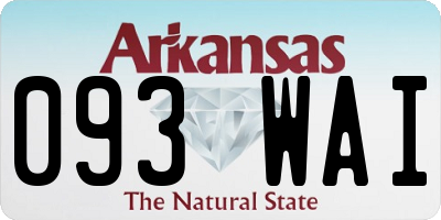 AR license plate 093WAI